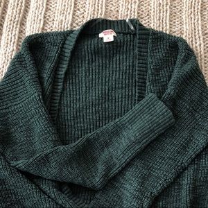 Mossimo Green Knit Cardigan- like new